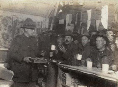 Free cigars, cake, coffee and other items - funded by the YMCA and distributed to New Zealand soldiers on Christmas day.